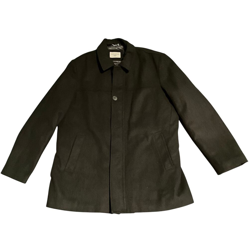 NWT Women/Men Dockers XL Coat Jacket Black Security Pocket Machine Washable Wool